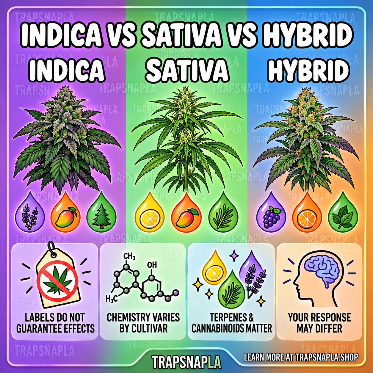 Indica sativa and hybrid labels guide