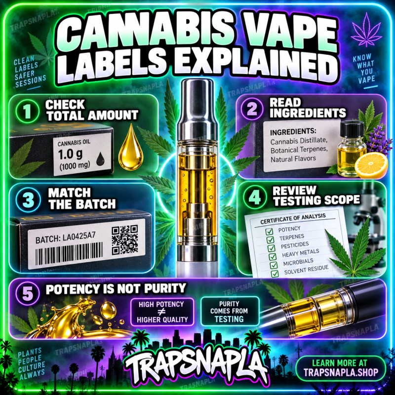 How to read cannabis vape labels guide