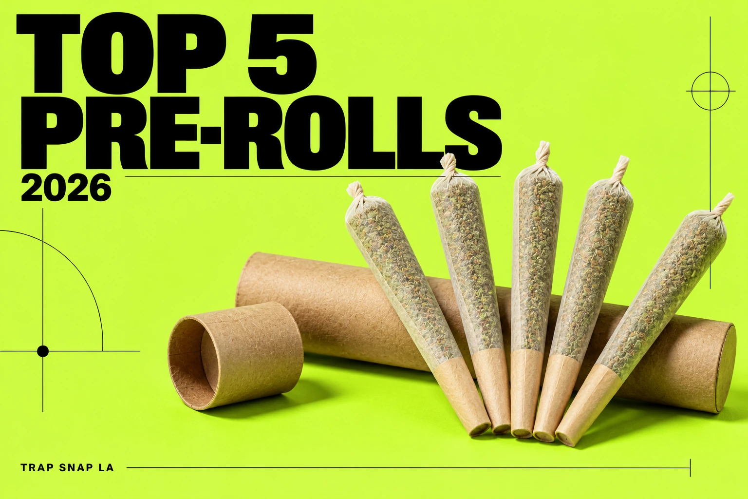 Editorial illustration for the 2026 pre-rolls comparison, with unbranded objects and bold magazine typography.