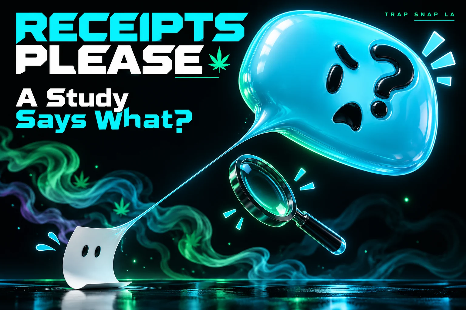 AI-generated editorial illustration: An oversized neon speech bubble connects to a small paper icon through a stretched glowing thread.